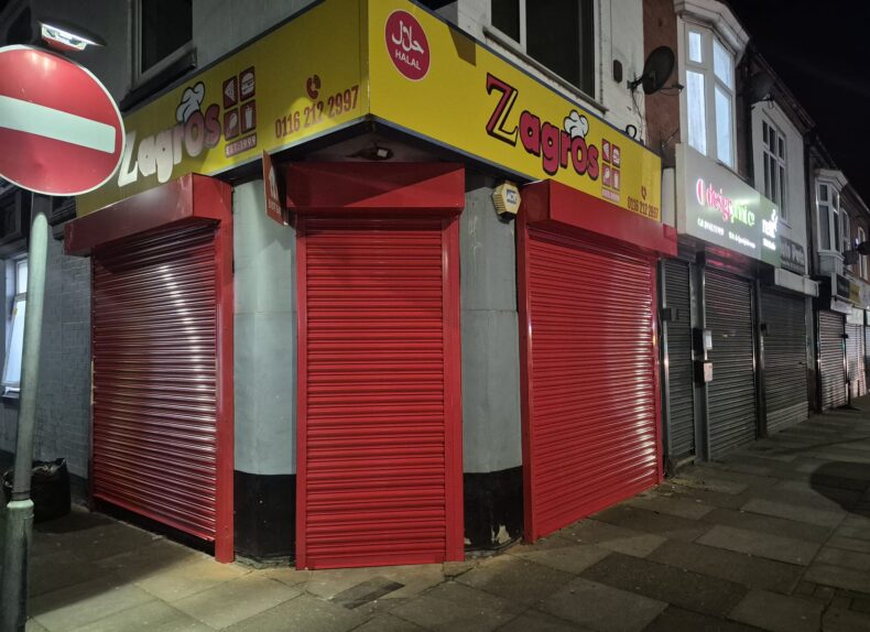 Commercial roller shutter installation project for warehouse entrance in London