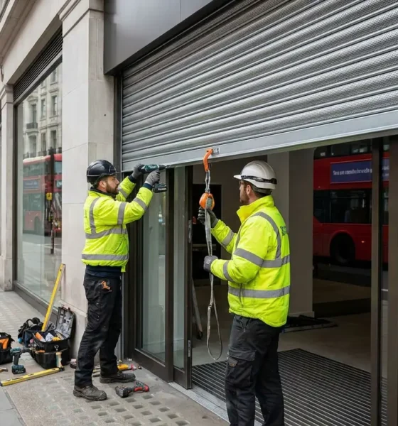 Commercial roller shutters installed for retail shops warehouses and business properties