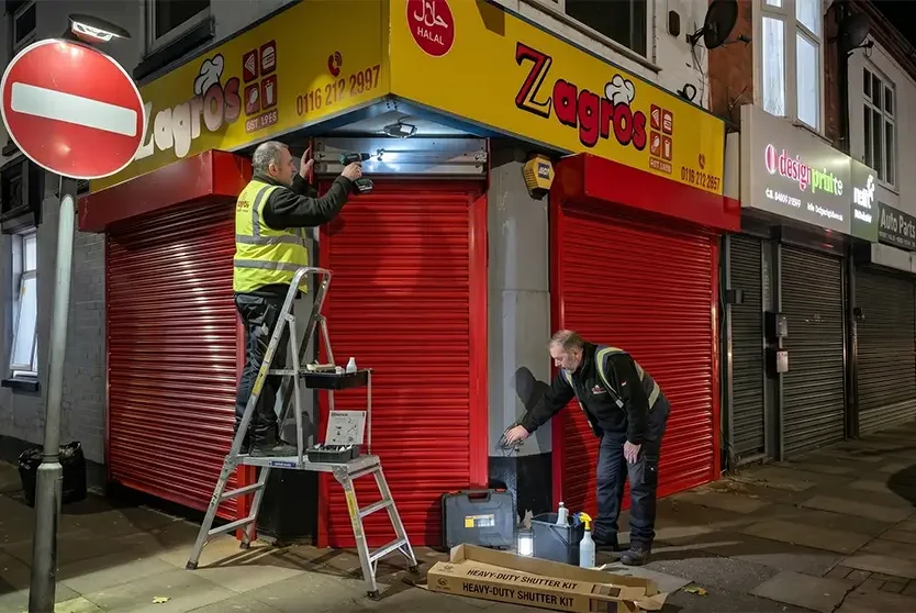 Commercial roller shutter installation project for warehouse entrance in London Roller Shutter Installation Project Commercial roller shutter installation project for warehouse entrance in London
