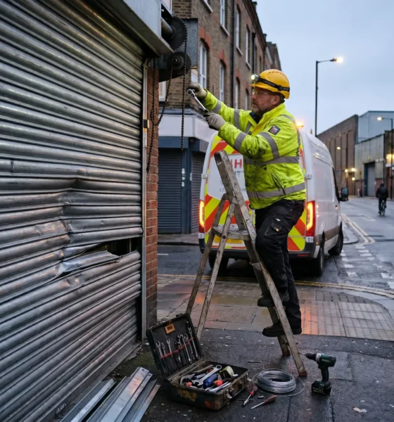 24 hour emergency shutter repair service for damaged commercial shutter in London